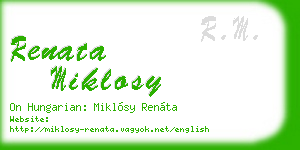 renata miklosy business card