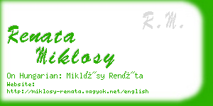 renata miklosy business card
